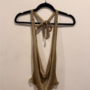 Gold Halter Neck top